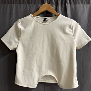 H&M Cream Short Sleeve Women's Tee